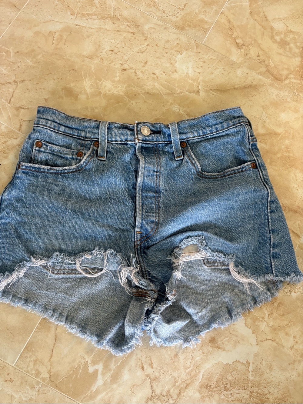 Levi's 501 jeans shorts button fly spring summer beach